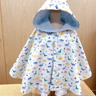 【Lianne baby】MIT臺灣製 韓國布Q萌恐龍四季斗篷(寶寶斗篷 寶寶外套 嬰兒禮物 彌月禮物)