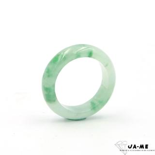 【JA-ME】天然A貨翡翠蘋果綠底飄花戒指(618/買就送/禮物/現貨)