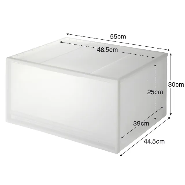 【MUJI 無印良品】PP衣裝盒/橫式/深型/2入