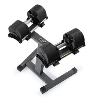 【NUO】原廠置放架 + 232可調式啞鈴32KG-2入(黑色)