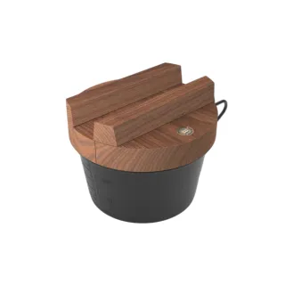 【OLDDOG】KABUTO 胡桃木上蓋 黑化不鏽鋼雪拉杯(雪拉杯 露營 逐露天下)