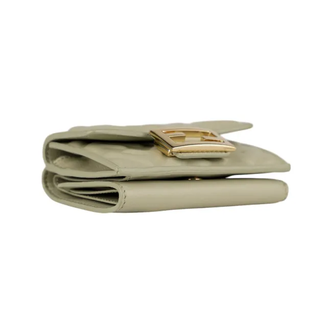 【FENDI 芬迪】Baguette FF Logo三折短夾(鼠尾草綠)