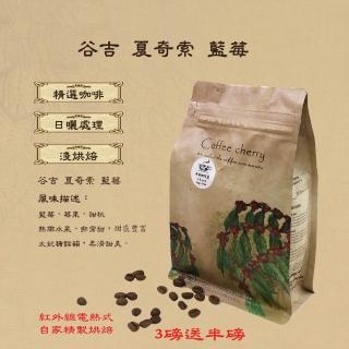 【卡果咖啡-自家新鮮現烘焙】衣索比亞 夏奇索藍莓 日曬 G1 淺焙(半磅/袋 2袋/組 日曬處理法 滿3磅送半磅)