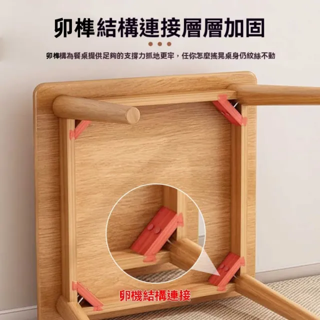 【匠俱】全實木餐桌 方桌 80×80×75CM(餐廚桌 原木桌 茶几桌 客廳桌 書桌 會議桌 飯桌)