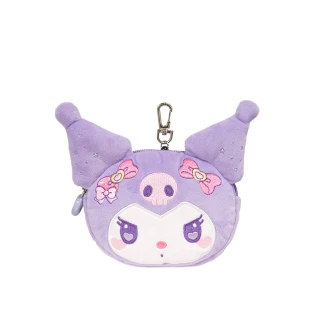 【IMPACT 怡寶】酷洛米Kuromi 20週年紀念造型零錢包-紫色 IMKUL07PL(伸縮彈力設計)