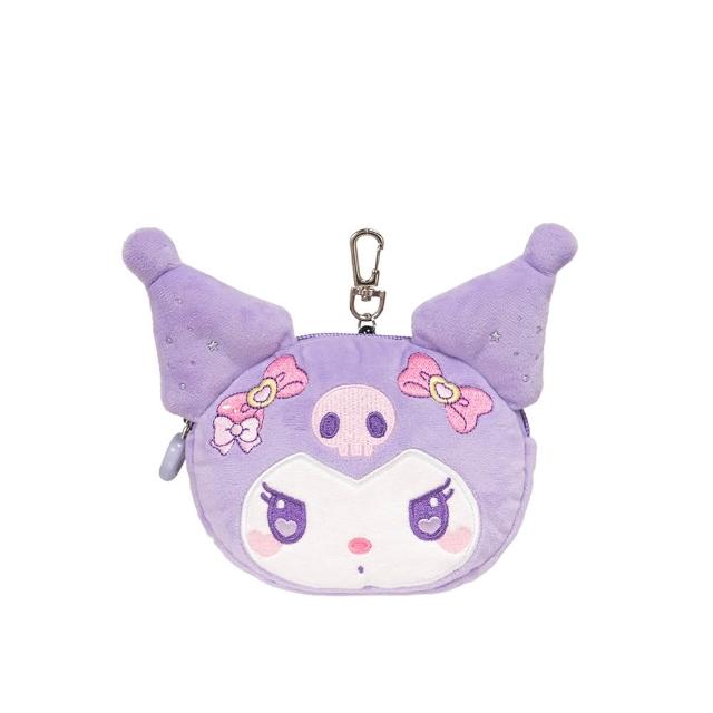 【IMPACT 怡寶】酷洛米Kuromi 20週年紀念造型零錢包-紫色 IMKUL07PL(伸縮彈力設計)