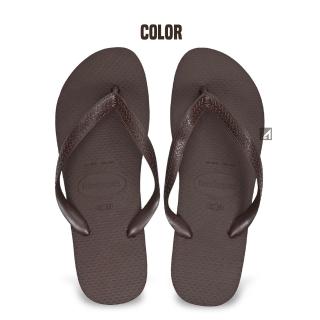 【havaianas 哈瓦仕】Color 咖啡 男款 夾腳拖 人字拖(拖鞋 海灘拖 旅行 經典素色)