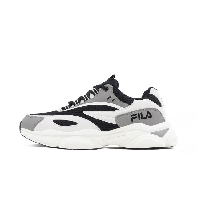 【FILA】Flamenco 男 慢跑鞋 運動 休閒 透氣 舒適 簡約 穿搭 黑灰白(1-J908X-140)