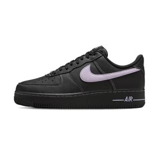 【NIKE 耐吉】Air Force 1 Low 男鞋 黑紫色 紫勾 刺繡 縫線 休閒鞋 HQ2037-001
