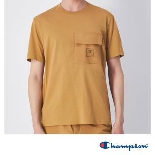 【Champion】官方直營 男款-素面口袋短袖TEE-米色(220407-MS034)