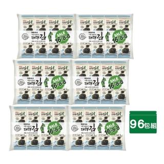 【元本山】朝鮮海苔-經典鹽味量販袋x96包入(4gx16包x6袋/箱)