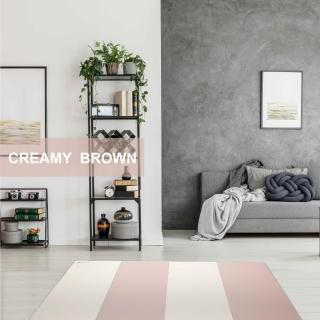 福利品【3M】韓國4CM加厚折疊式遊戲地墊-奶茶棕(200x130cm)