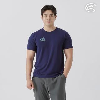 【ADISI】男涼感型單向導濕速乾圖騰上衣 AL2511040 海軍藍 M-3XL(吸濕 快乾 透氣 排汗衣)