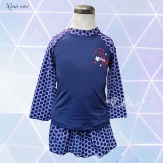 【SARLEE 沙麗】流行女童/幼童長袖二件式裙款泳裝(NO.H218038)