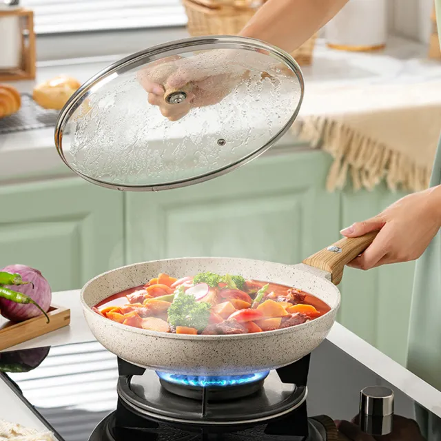 【ASD 愛仕達】鑄造不挑爐具麥飯石聚油不沾平底鍋28cm