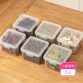 【Dagebeno荷生活】PP材質透明可疊加防潮防塵分裝盒 調味料義大利麵藥材保鮮盒(小號6入)