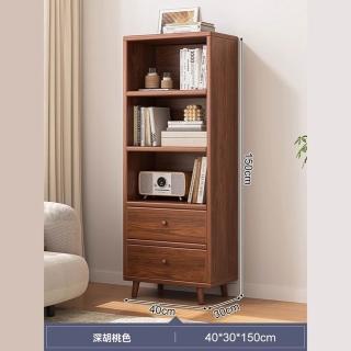 【顧家家居】實木書架落地置物-40×30×150cm(實木書架/置物架/收納櫃子/組合書櫃/開放式書櫃/預售15天)