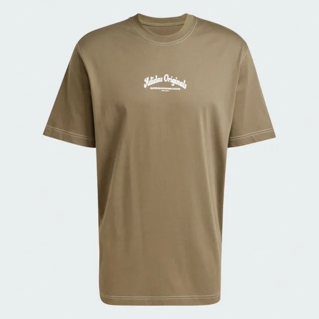 【adidas 愛迪達】Wab Tee 男 T恤 運動上衣 休閒短袖 棉質 軍綠 棕 亞版(JP4476)