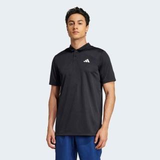 【adidas 愛迪達】Clima Polo 男 Polo衫 運動上衣 休閒短袖 網球 吸濕排汗 黑 亞版(JH3395)