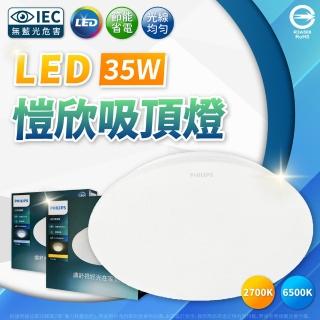【Philips 飛利浦】LED 32166 愷欣 G2 吸頂燈 35W 全電壓 舒適光 吸頂燈(黃光/白光)