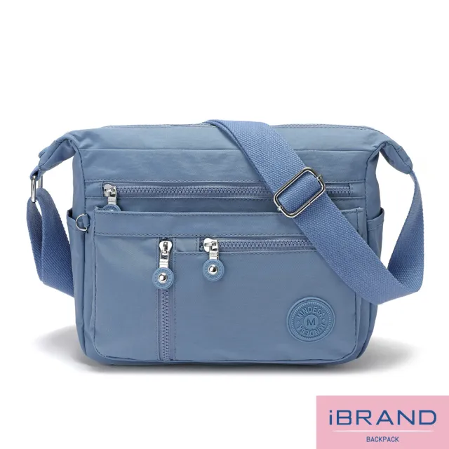 【iBrand】百搭實用多收納側斜背包/肩背包/防潑水尼龍(防水包 多款多色任選)