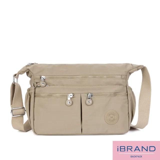 【iBrand】百搭實用多收納側斜背包/肩背包/防潑水尼龍(防水包 多款多色任選)