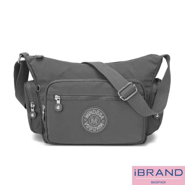 【iBrand】百搭實用多收納側斜背包/肩背包/防潑水尼龍(防水包 多款多色任選)