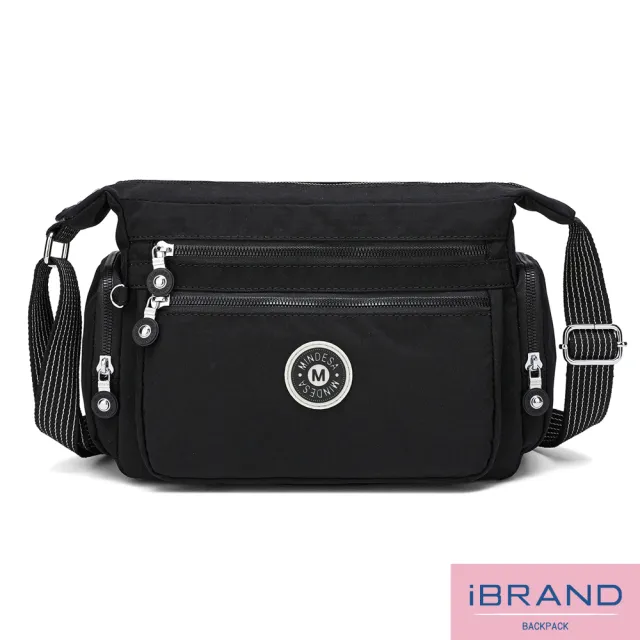 【iBrand】百搭實用多收納側斜背包/肩背包/防潑水尼龍(防水包 多款多色任選)