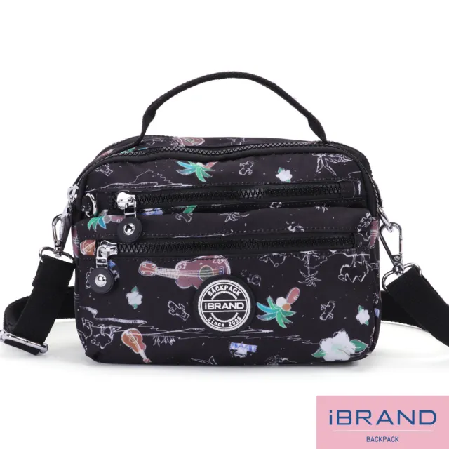 【iBrand】百搭實用多收納側斜背包/肩背包/防潑水尼龍(防水包 多款多色任選)