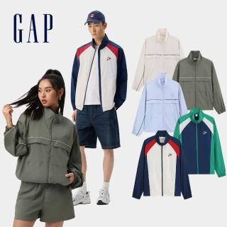 【GAP】男女裝 Logo刺繡防曬立領外套-多款任選(766127&730808)
