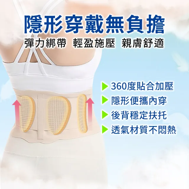 【XA】特仕款隱形支撐機能護腰HY025(膚/黑/新品/穩定/扶持/透氣/輕薄/夏日/特降/服貼/挺直)