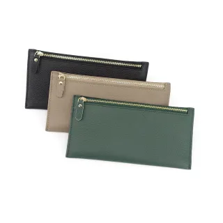 【LouiseC.】真皮包包  Tree House 牛皮薄型簡約拉鍊長夾-3色(GDN0014)