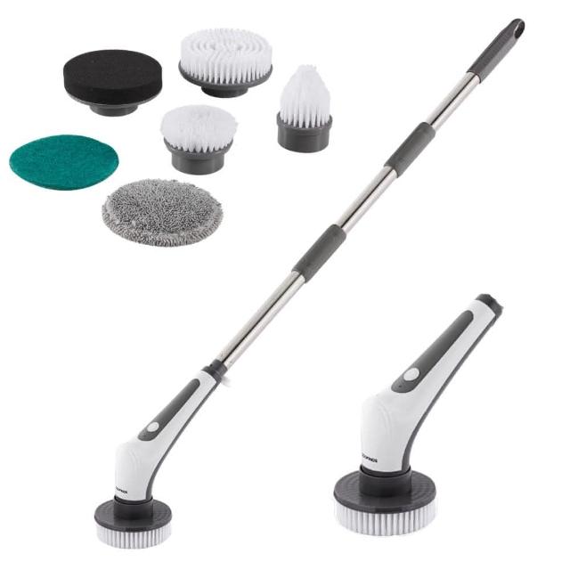 【GOOFINDS 谷凡】「IPX8全防水」電動清潔刷(GH1002/ 刷地板/刷浴室/刷磁磚/刷瓦斯爐/刷浴缸)