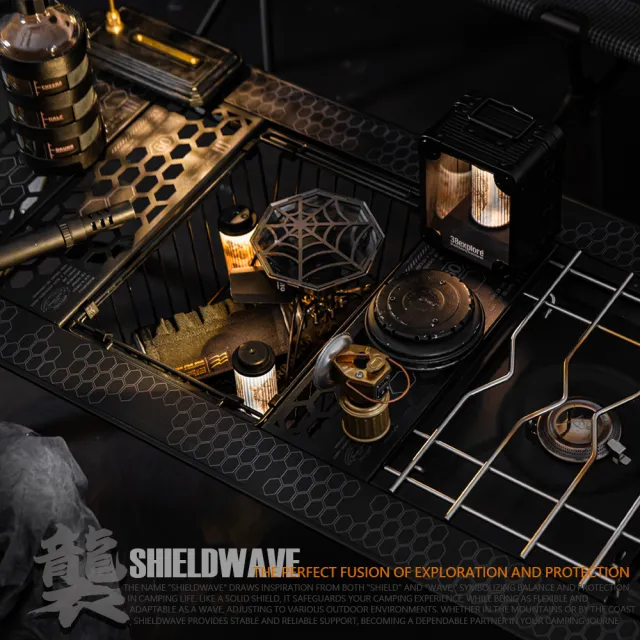 【BARRACK09】SHIELDWAVE- 襲 四單位露營桌 IGT露營桌(露營桌 黑化露營桌 四單位桌)