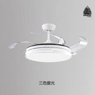 【必登堡】諾芙莉風扇吊燈 雪絨白 B572111(客廳燈/臥室燈/吊扇燈/書房/工作室/現代風/簡約/輕奢風)