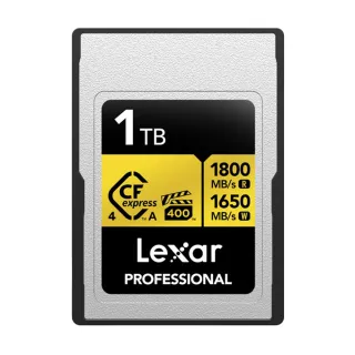 【Lexar 雷克沙】Professional GOLD CFexpress™ 4.0 1TB Type A 記憶卡(公司貨)