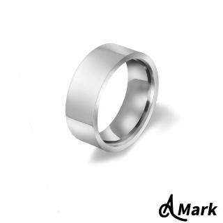 【A MARK】鈦鋼戒指 素面戒指/經典素面純色8MM光面316L鈦鋼戒指(鋼色)