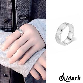 【A MARK】鈦鋼戒指 數字戒指/立體光面浮雕效果羅馬數字設計316L鈦鋼戒指(鋼色)