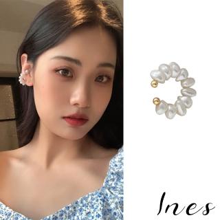 【INES】韓國設計不規則異形珍珠耳骨夾單只(珍珠耳骨夾 不規則耳骨夾)