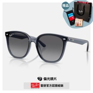 【RayBan 雷朋】橢圓膠框偏光太陽眼鏡(RB4423D-6592T3 66mm)
