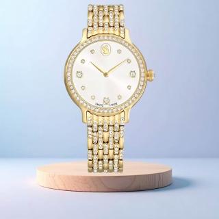 【SWAROVSKI 施華洛世奇】Imber 璀璨水晶腕錶 手錶-31mm(5718169)