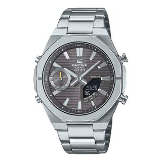 【CASIO 卡西歐】EDIFICE 雙顯男錶 藍芽連線 藍寶石水晶玻璃 超薄錶殼 防水100米(ECB-S10D-8A)