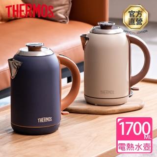 【THERMOS膳魔師】不鏽鋼電熱水壺1700ml(EHAT-1323A)
