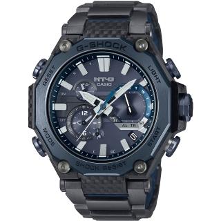 【CASIO 卡西歐】MTG 碳纖維太陽能智慧藍芽電波手錶(MTG-B2000YBD-2A)