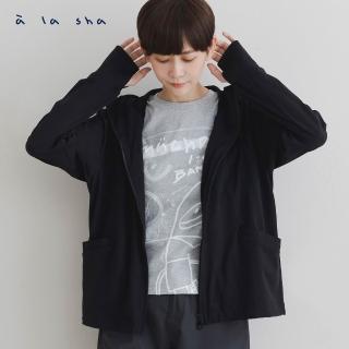 【a la sha】阿財剪接連帽長袖外套