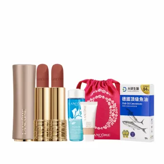 【蘭蔻】官方直營 絕對完美柔霧唇膏雙入組(LANCOME/柔霧小蠻腰/雙入組)
