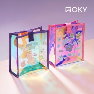 【WOKY 沃廚】WOKY x KINGJUN幻彩透明果凍提袋