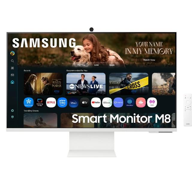 【Samsung 三星】S32FM803UC 32型4K 16:9 AI智慧聯網螢幕(影音串流/旋轉支架/喇叭/Type C/４ms/磁吸攝影)