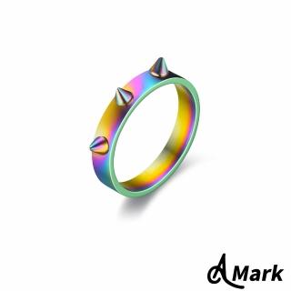 【A MARK】鈦鋼戒指 尖錐戒指/個性3尖錐4MM潮流百搭316L鈦鋼戒指(彩色)