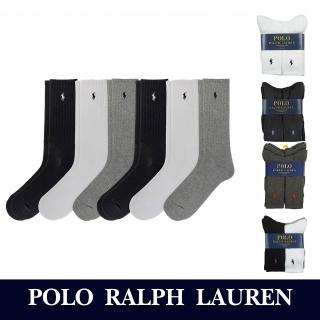 【RALPH LAUREN】RL POLO 經典刺繡小馬長襪-多色組合(四季舒適/必備配件/平輸品)